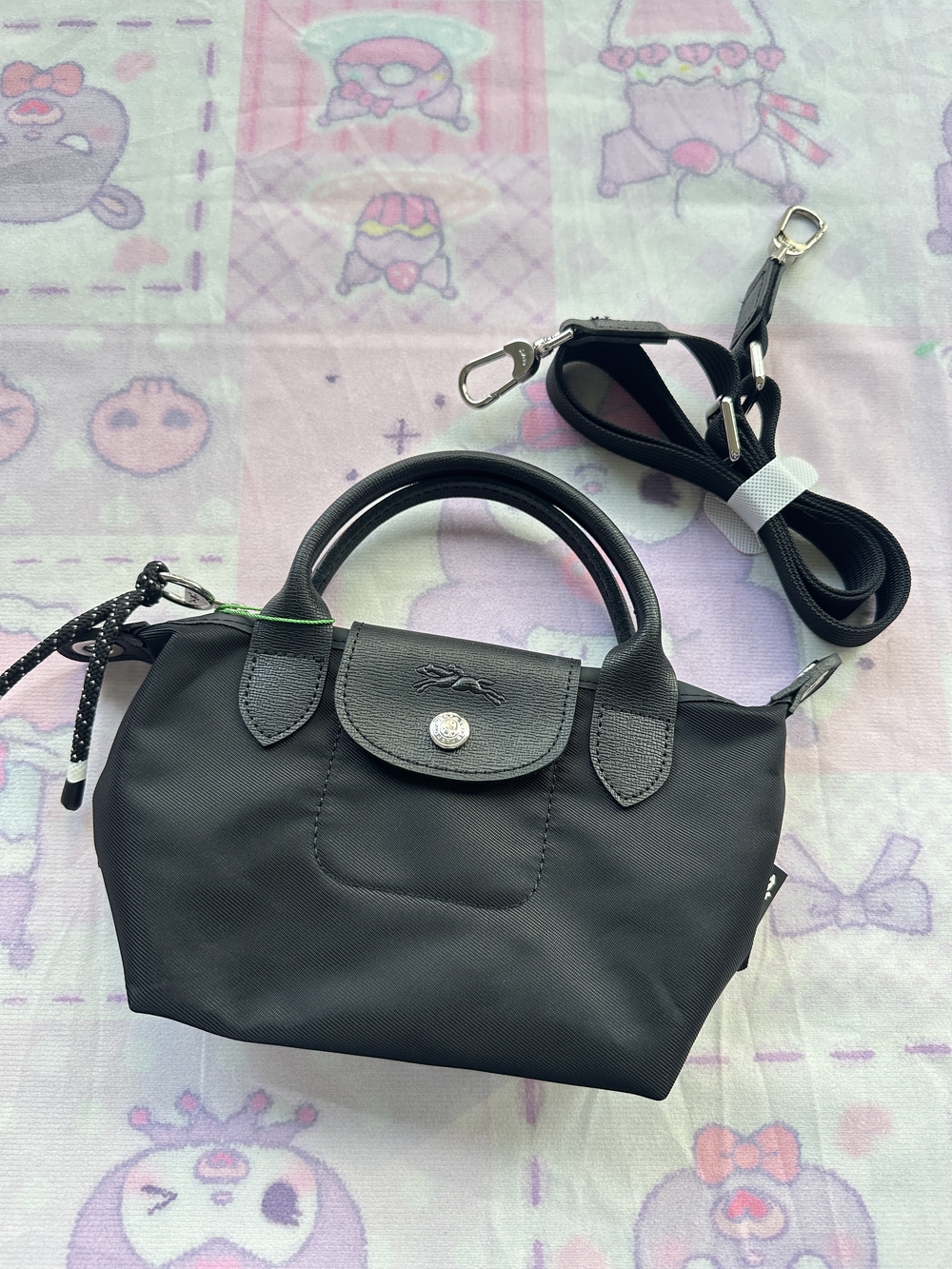 Longchamp Le Pliage Original Series: Black Mini Dumpling Bag